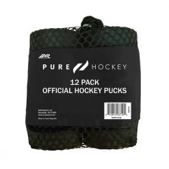 Black Ice Hockey Pucks Mesh Bag 12 Pack